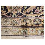 Gorgeous Kashmiri Wool Area Rug - Champagne / Blue / Rose - 9