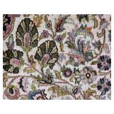 Gorgeous Kashmiri Wool Area Rug - Champagne / Blue / Rose - 9