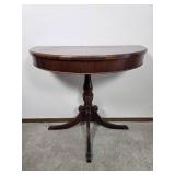 Vintage French Trim Demi Lune Console Table