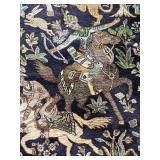 Persian Wool Qom Hunting Rug - 7