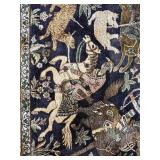 Persian Wool Qom Hunting Rug - 7