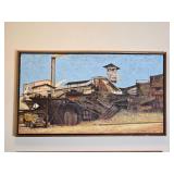 Original Industrial Fine Art Painting - Bruce Moore - Smokestack