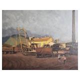 Original Hawaiian Fine Art Original Painting - Macario Pascual - Pioneer Mill of Lahaina