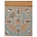 Magical Navajo Fine Art Sand Painting - R. Garcia - Buffalo