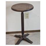 Vintage Primitive Round Accent Side Table