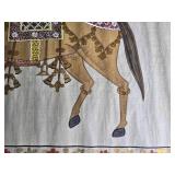 Stunning Vintage Handpainted Indian Silk - Dressed Horse
