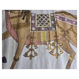 Stunning Vintage Handpainted Indian Silk - Dressed Horse