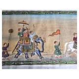 Stunning Vintage Handpainted Indian Silk - Royal March