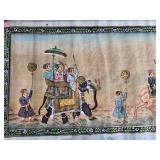 Stunning Vintage Handpainted Indian Silk - Royal March