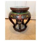 Gorgeous Vintage Chinese Lacquered Fish Bowl Stand