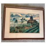 Idyllic Fine Art Watercolor Painting - Gamboy - Homestead