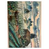 Idyllic Fine Art Watercolor Painting - Gamboy - Homestead