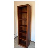 Elegant 6-Shelf Narrow Bookcase