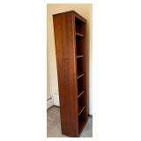 Elegant 6-Shelf Narrow Bookcase