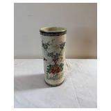 Antique Chinese Handpainted Cylinder Vase