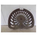 Antique cast-iron tractor seat, Champion brand