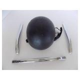 Skid Lid Helmet, & 3- Pieces Of Harley Chrome