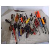 Lot Of Pry Bars, Screwdrivers
