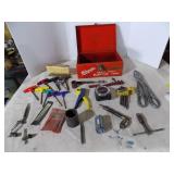 Hand Tools With Metal Milwaukee Steel Box T-Wrenches, Wire Snipers, Expander, Large Socket, Allen Wrenches, Tape Measure