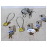 Locks Bike Coated Cable, Two Gun Locks