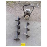 Jiffy Ice Drill / Auger with Dirt Auger & Ice Auger     