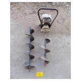 Jiffy Ice Drill / Auger with Dirt Auger & Ice Auger     