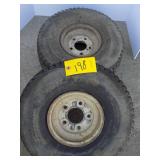 2 Lawn Tractor Tires / 5 Hole    