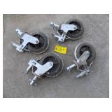 4 - Scaffold Casters, MetalTech & Swivel (In Shed)