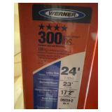 Werner 24 ft Fiberglass Extension Ladder - Type 1A, 300 lbs Capacity