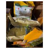 Collection of Garden Supplies Including Peat Moss and Earth Science Sulfur