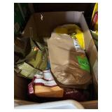 Collection of Garden Supplies Including Peat Moss and Earth Science Sulfur