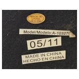 Black Table Lamp with Beige Shade