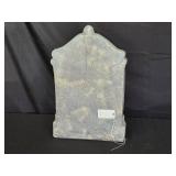 Halloween Tombstone Decoration with Skulls and Bat Design