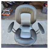 Used Black and Grey Office Chair with Armrests