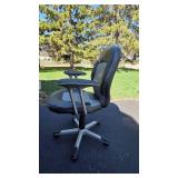 Used Black and Grey Office Chair with Armrests