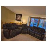 HomeStretch Power Reclining Sectional Sofa with Control Wand