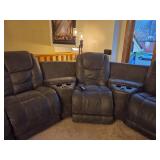 HomeStretch Power Reclining Sectional Sofa with Control Wand