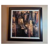 Framed Artwork of Chrysler Building View by Marti Bofarull 45x45