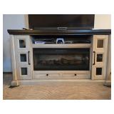 Media Console with Infrared Electric Fireplace
