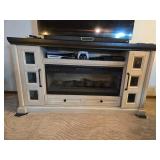 Media Console with Infrared Electric Fireplace