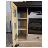 Media Console with Infrared Electric Fireplace