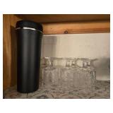 Vintage Whiskey Glasses and Assorted Drinkware