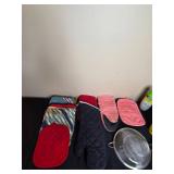Kitchen Essentials Collection: Oven Mitts, Cooking Spray, and Strainer