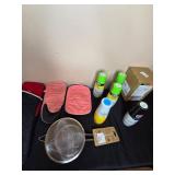 Kitchen Essentials Collection: Oven Mitts, Cooking Spray, and Strainer