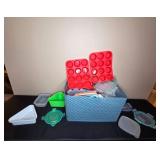 Collection of Kitchenware including Silicone Molds and Storage Containers