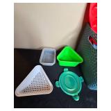 Collection of Kitchenware including Silicone Molds and Storage Containers