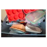 Collection of Kitchenware including Silicone Molds and Storage Containers