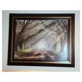 Large Framed Artwork of Tree-Lined Pathway