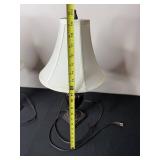 Pair of Swirled Resin Table Lamps with White Shades