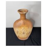 Rustic Decorative Ceramic Vase with Embossed Motif